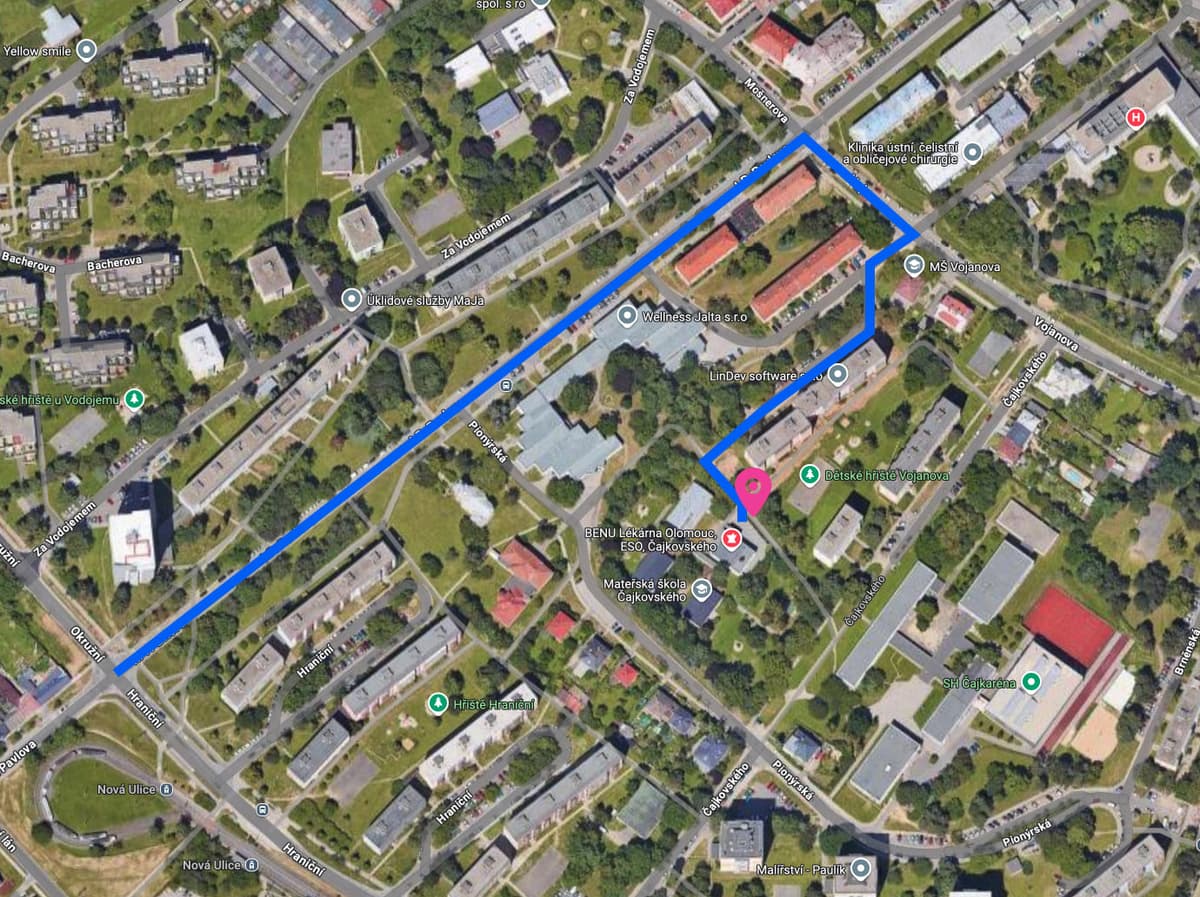 Mapa centra